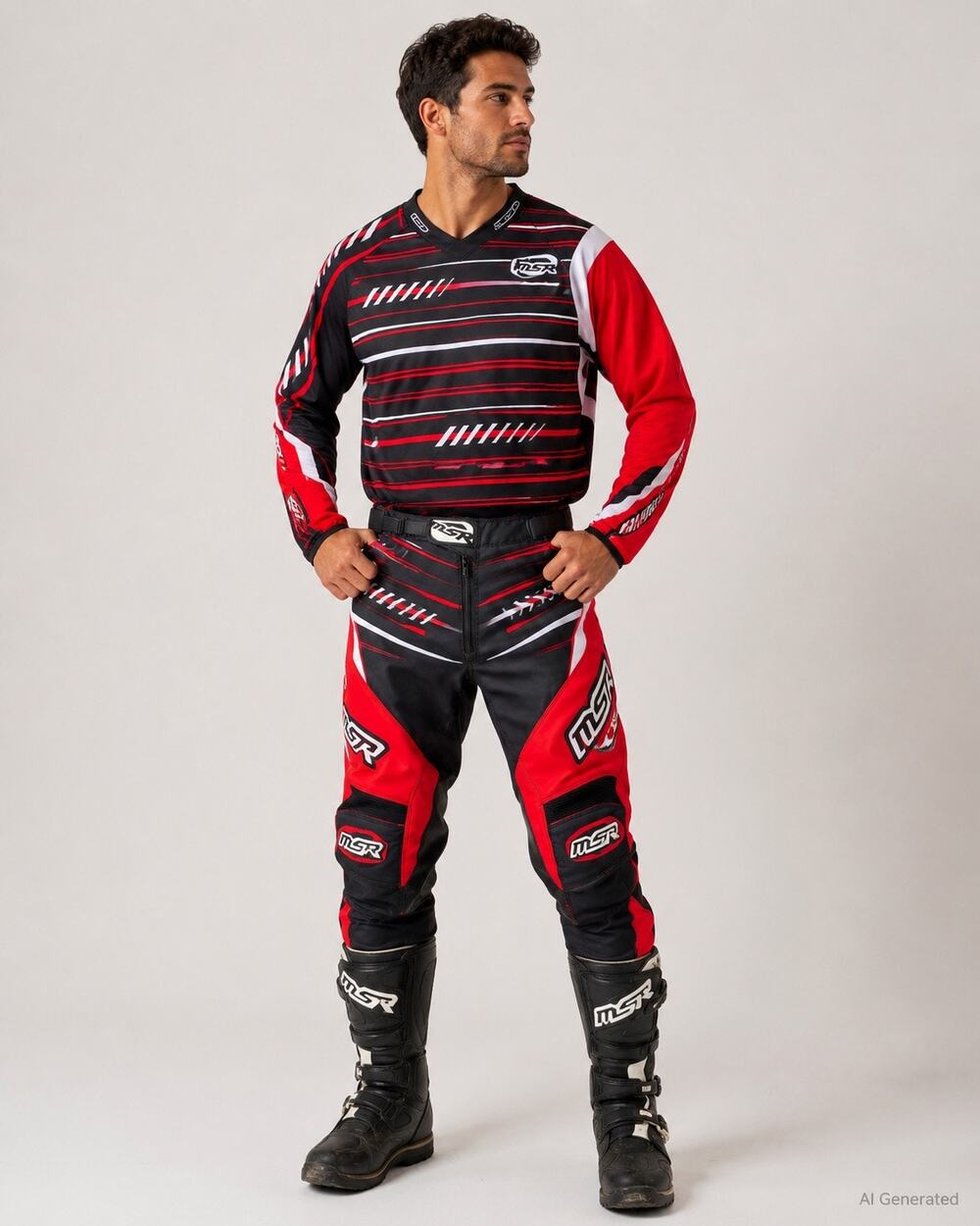 MSR Axis Motocross Jersey Pants Set Men’s XL 38 Red Black Racing Gear